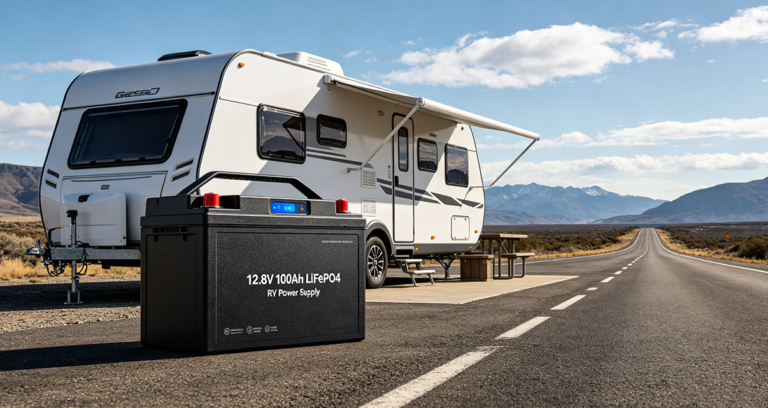 12.8V Series CI-BUS Communication Lithium Iron Phosphate Battery Solution for European RV Systems